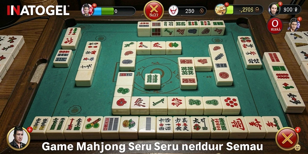 Tampilan menarik dari gameplay INATOGEL Mahjong yang seru.