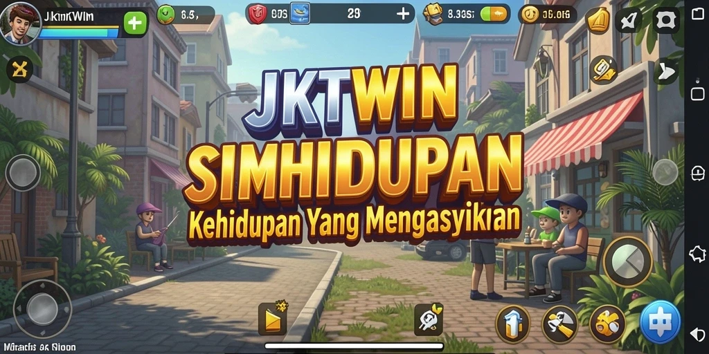 Tangkapan layar gameplay JKTWIN menunjukkan interaksi dan lingkungan yang dinamis.