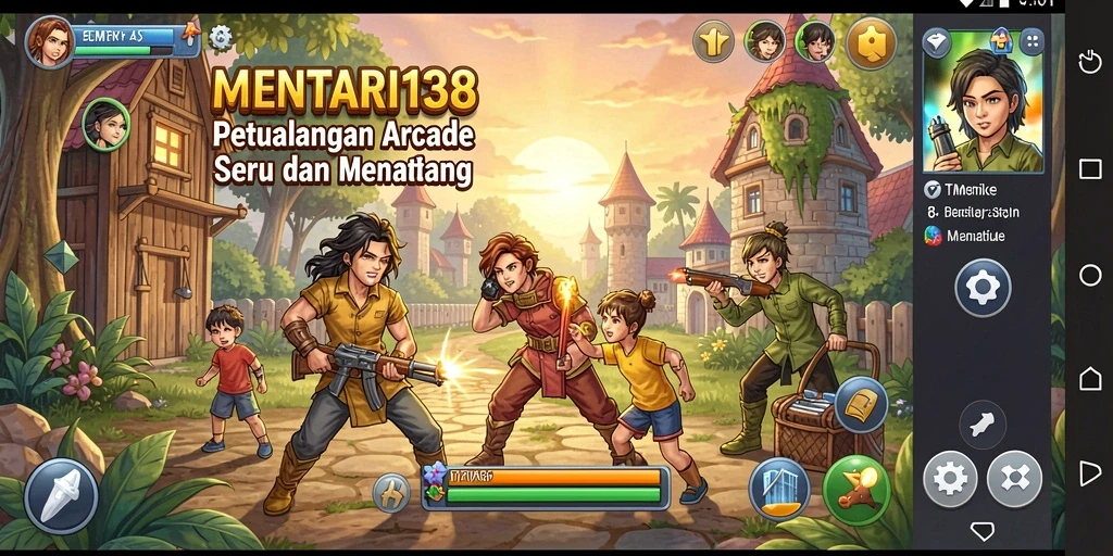 Tampilan gameplay MENTARI138 dengan rintangan seru dan grafis menarik.