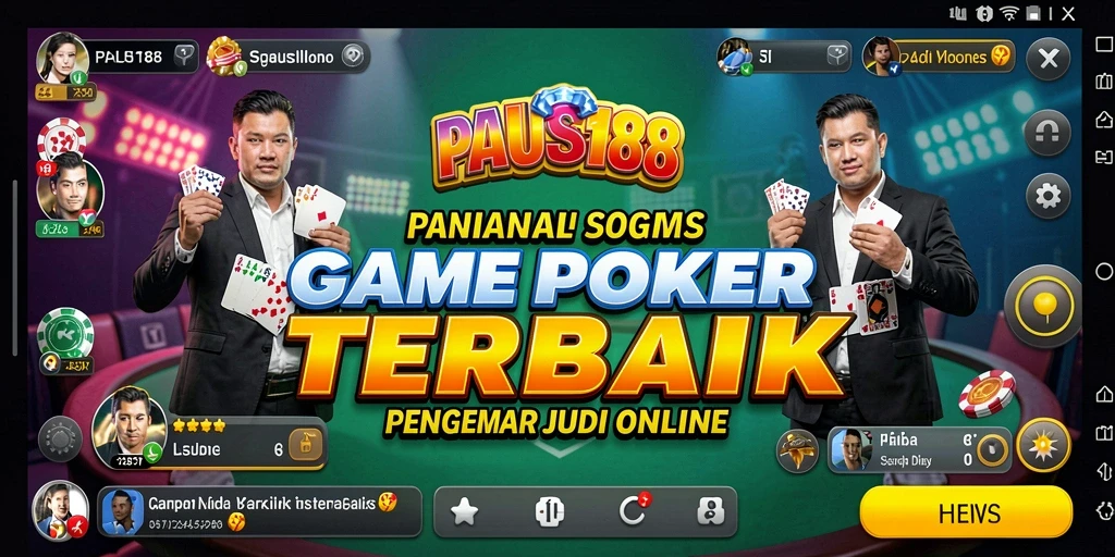 Screenshot gameplay PAUS188 menunjukkan aksi poker yang seru dan mendebarkan.