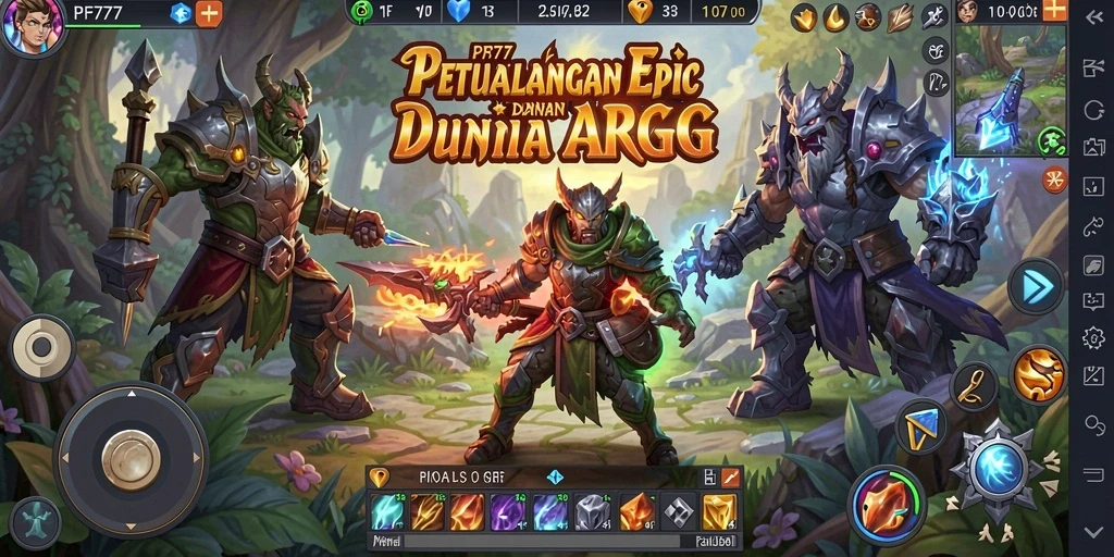 Tampilan utama gameplay PF777 dengan aksi petualangan ARPG yang mendebarkan.