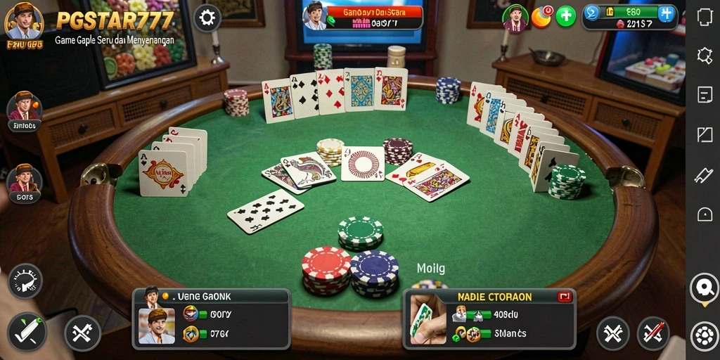 Tampilan seru gameplay Gaple pada PGSTAR777.