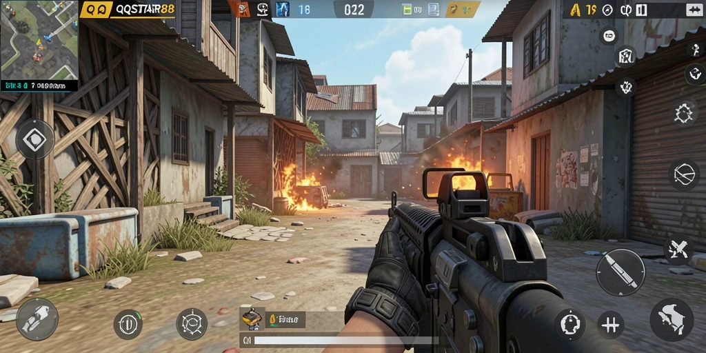 Tangkapan layar gameplay seru dari QQSTAR88 dengan aksi TPS yang mendebarkan.