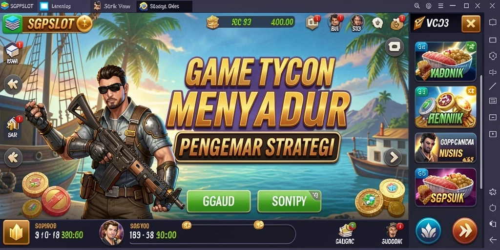 Screenshot game SGPSLOT yang menunjukkan aktivitas manajerial yang seru.