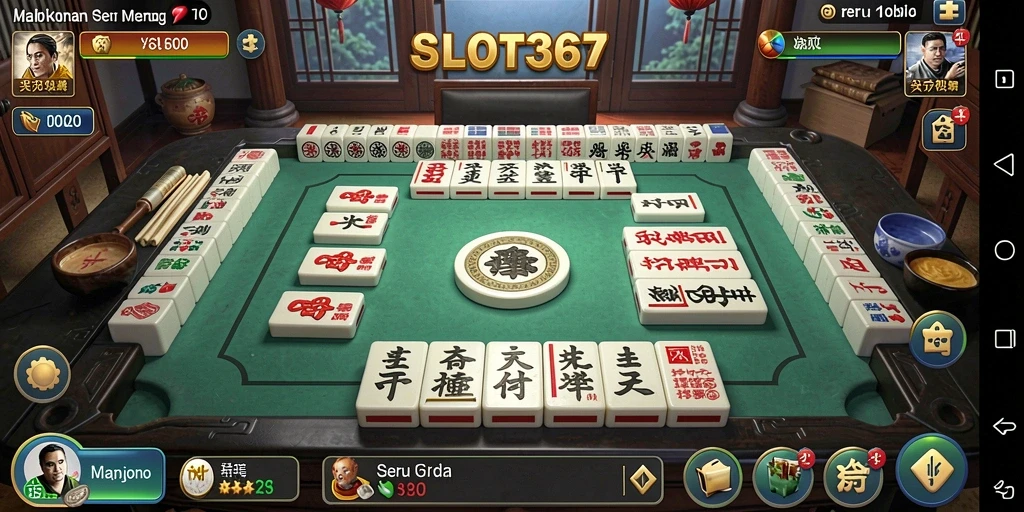 Tampilan screenshot utama SLOT367 menampilkan aksi seru dalam permainan Mahjong.